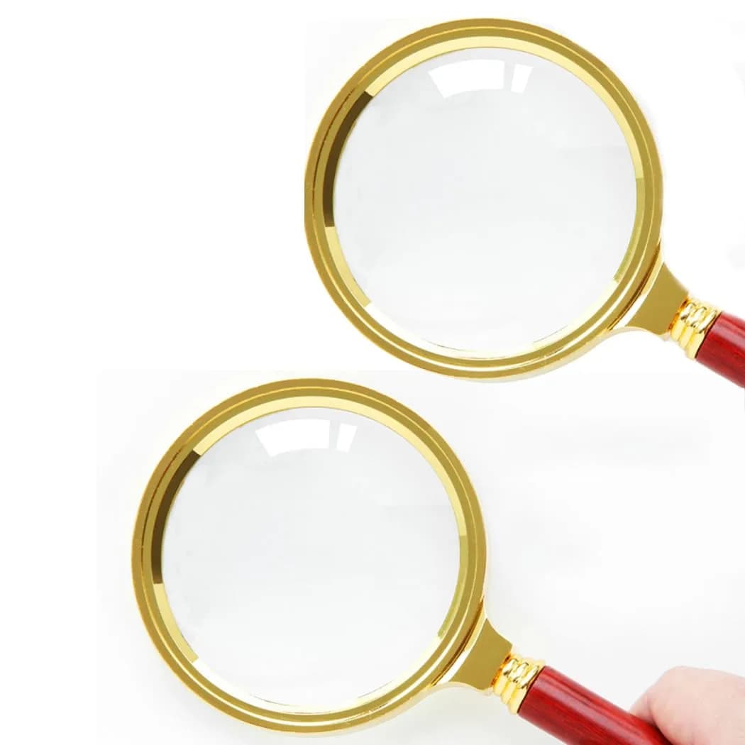 COCOMK Red 10x Magnifying Glass Handheld 2 Pcs | Special Education Magnifier for Reading — Red 10x