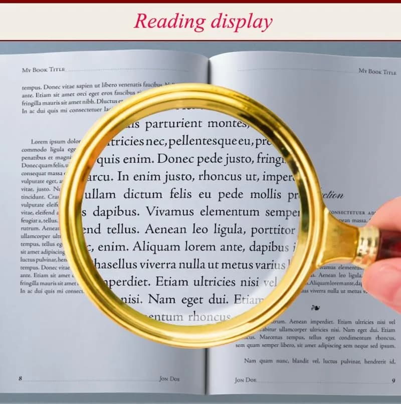 COCOMK Red 10x Magnifying Glass Handheld 2 Pcs | Special Education Magnifier for Reading thumbnail 4