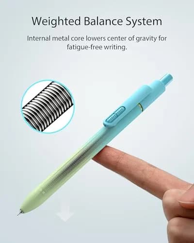 Hiacry 8 Pcs Gel Pens, Quick-Dry Black Ink-0.7mm Fine Point, Smooth Writing thumbnail 3