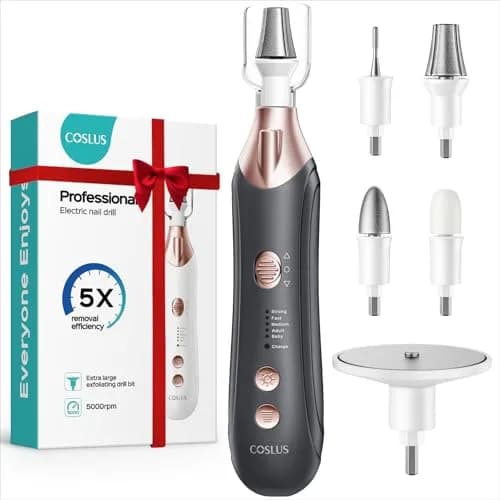 COSLUS C43 Professional Manicure Pedicure Kit with Upgrade Wider Grinder | 5000 RPM Cordless Electric Nail File thumbnail 1