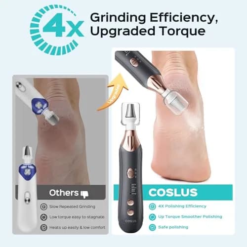 COSLUS C43 Professional Manicure Pedicure Kit with Upgrade Wider Grinder | 5000 RPM Cordless Electric Nail File thumbnail 2