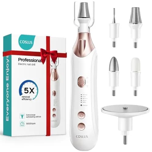 COSLUS C43 Professional Manicure Pedicure Kit with Upgrade Wider Grinder | 5000 RPM Cordless Electric Nail File for Home Salon Use thumbnail 1