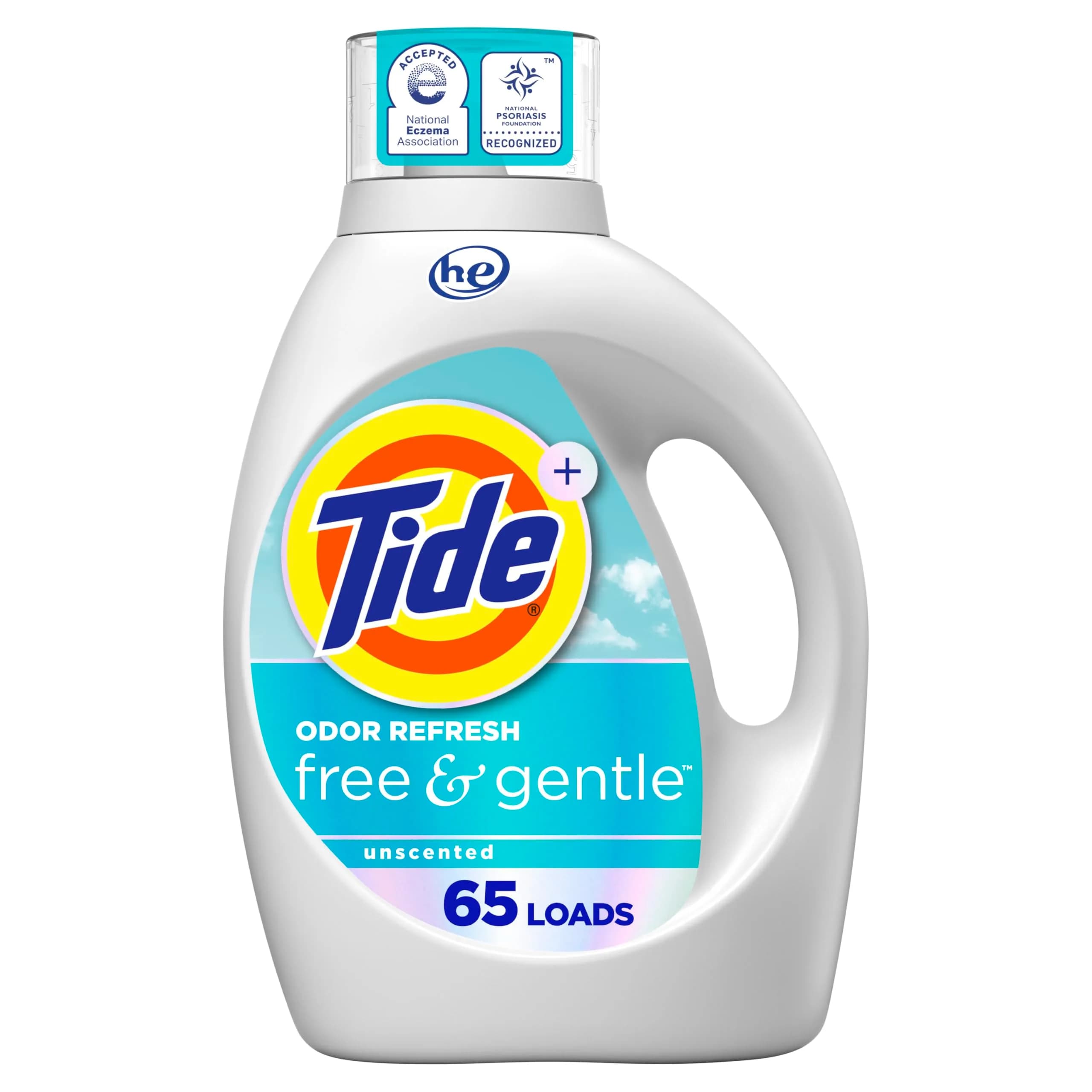 Tide Free and Gentle Odor Refresh Liquid Laundry Detergent, 92 fl oz (2.7 L) | Hypoallergenic Formula for Sensitive Skin - main product image