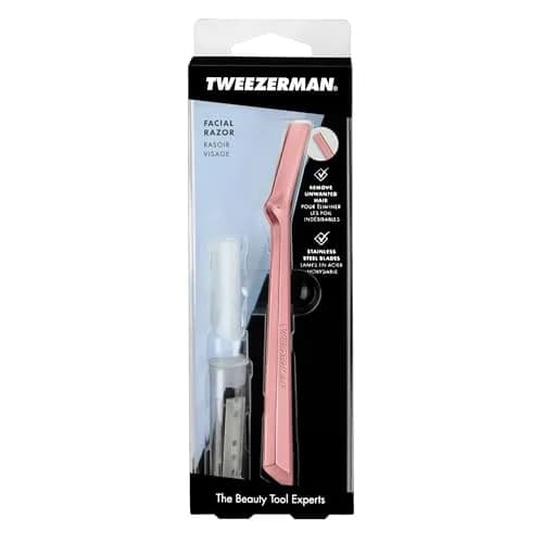 Tweezerman Exclusive Facial Razor Tea Rose | Gentle Exfoliation & Peach Fuzz Removal thumbnail 5