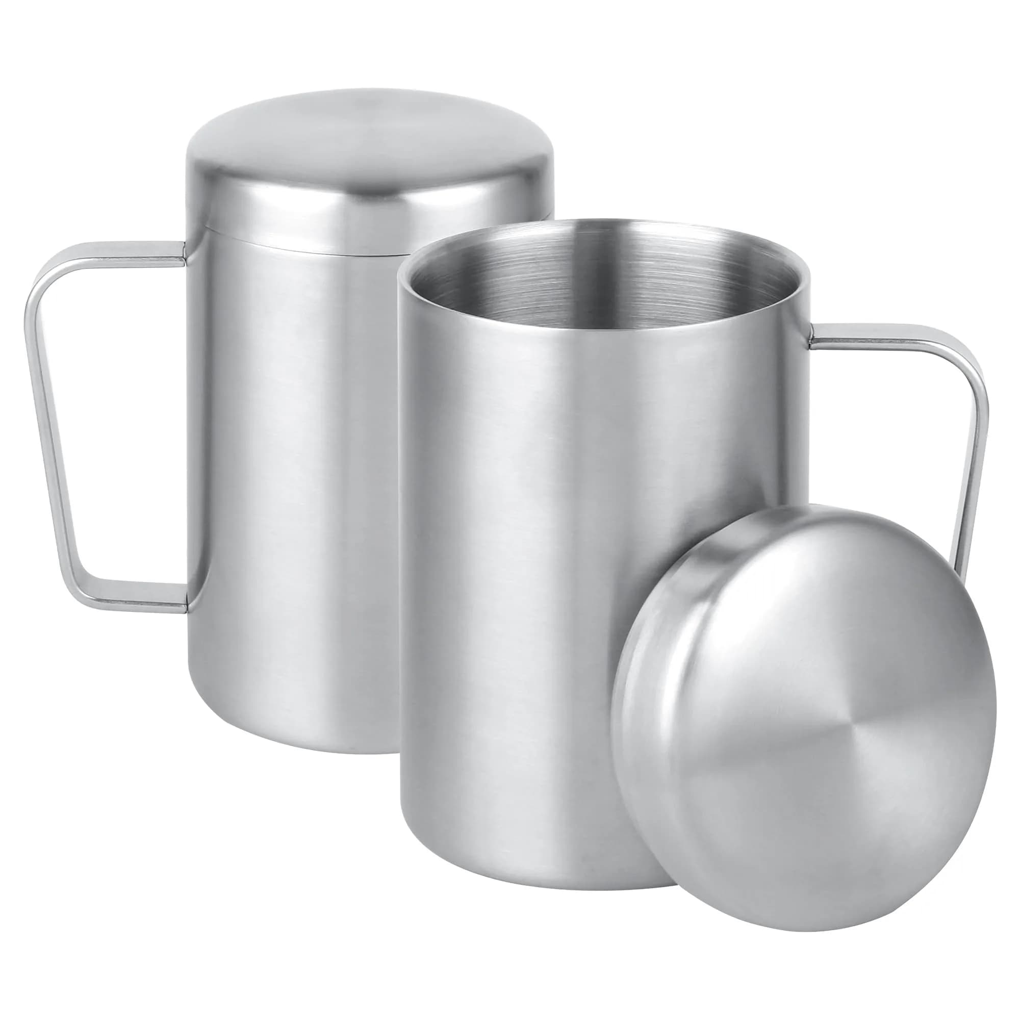 Jvsot 17 oz Stainless Steel Camping Mugs with Lids | Durable Travel Set for Outdoors & Home — 17 oz