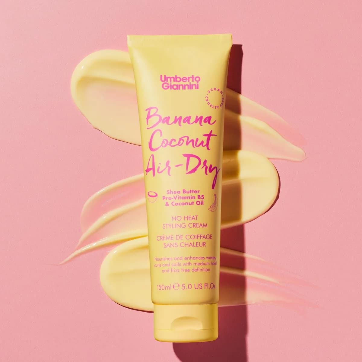 Umberto Giannini Curl Type 2 Styling Duo, Banana Coconut Air-Dry Cream (165ml / 5Fl. Oz) & Curl Jelly (198ml / 6.7Fl. Oz) | Define Wavy Hair - view 4