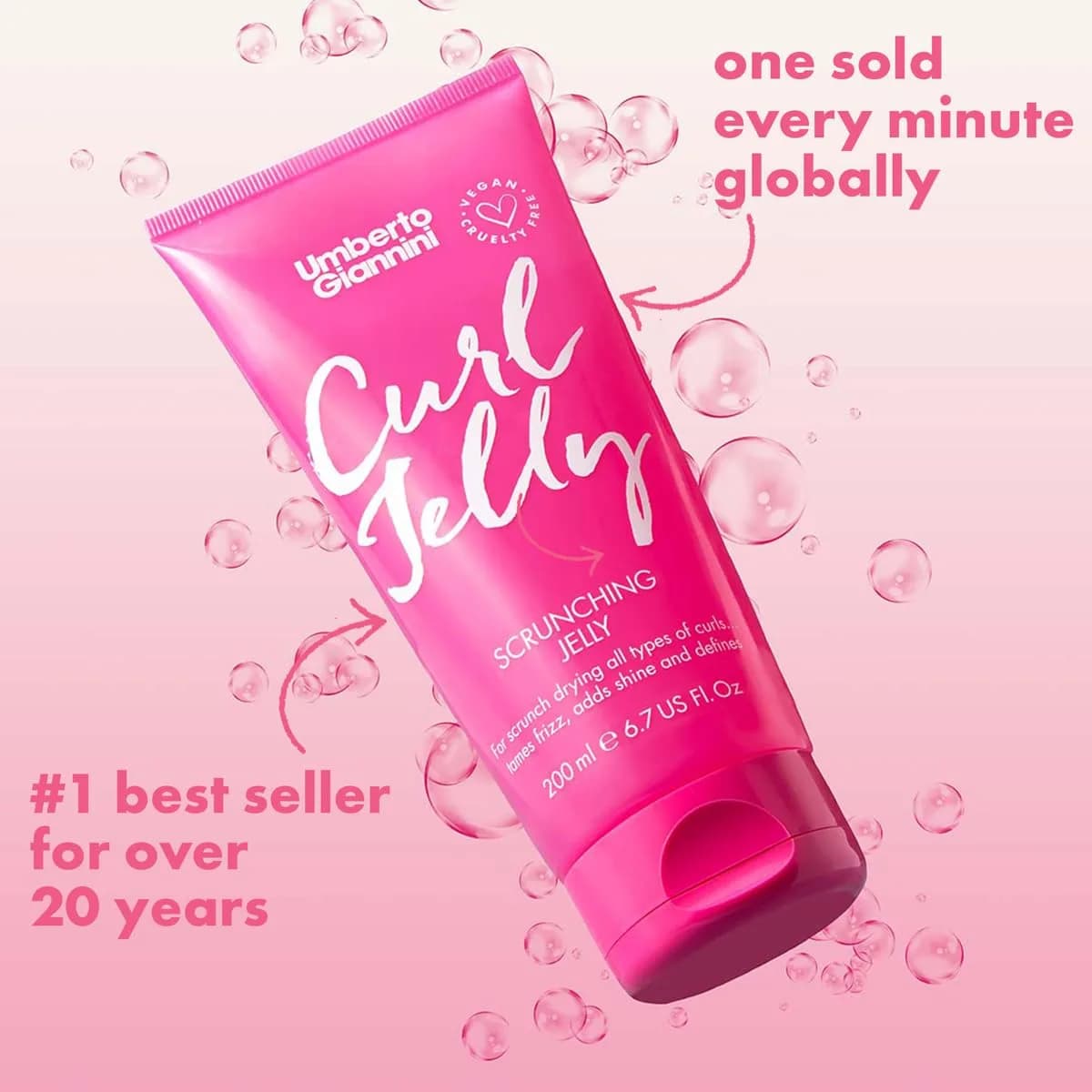 Umberto Giannini Curl Type 2 Styling Duo, Banana Coconut Air-Dry Cream (165ml / 5Fl. Oz) & Curl Jelly (198ml / 6.7Fl. Oz) | Define Wavy Hair - view 3
