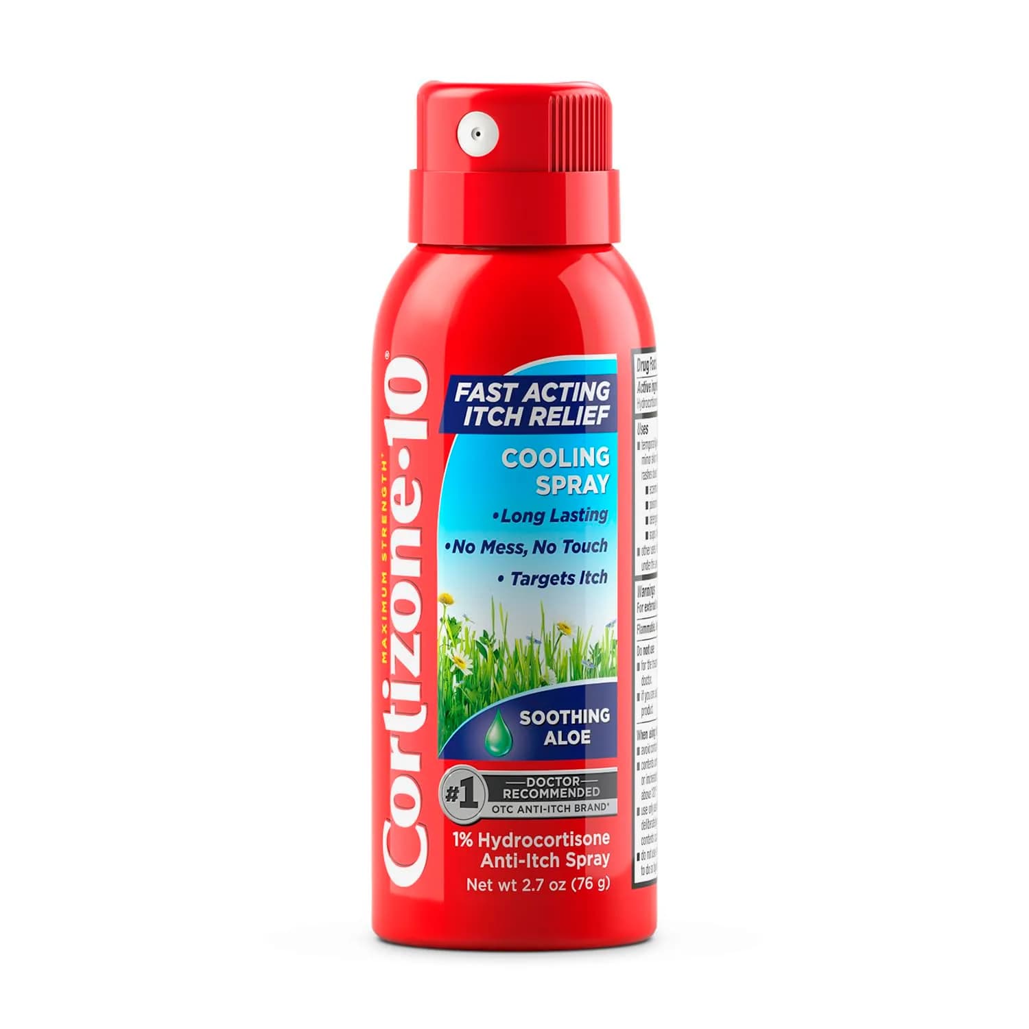 Cortizone 10 Max Strength Itch Relief Spray 2.7 oz | Soothing Aloe Formula for Minor Skin Irritations - main product image