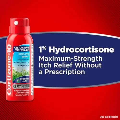 Cortizone 10 Max Strength Itch Relief Spray 2.7 oz | Soothing Aloe Formula for Minor Skin Irritations thumbnail 4