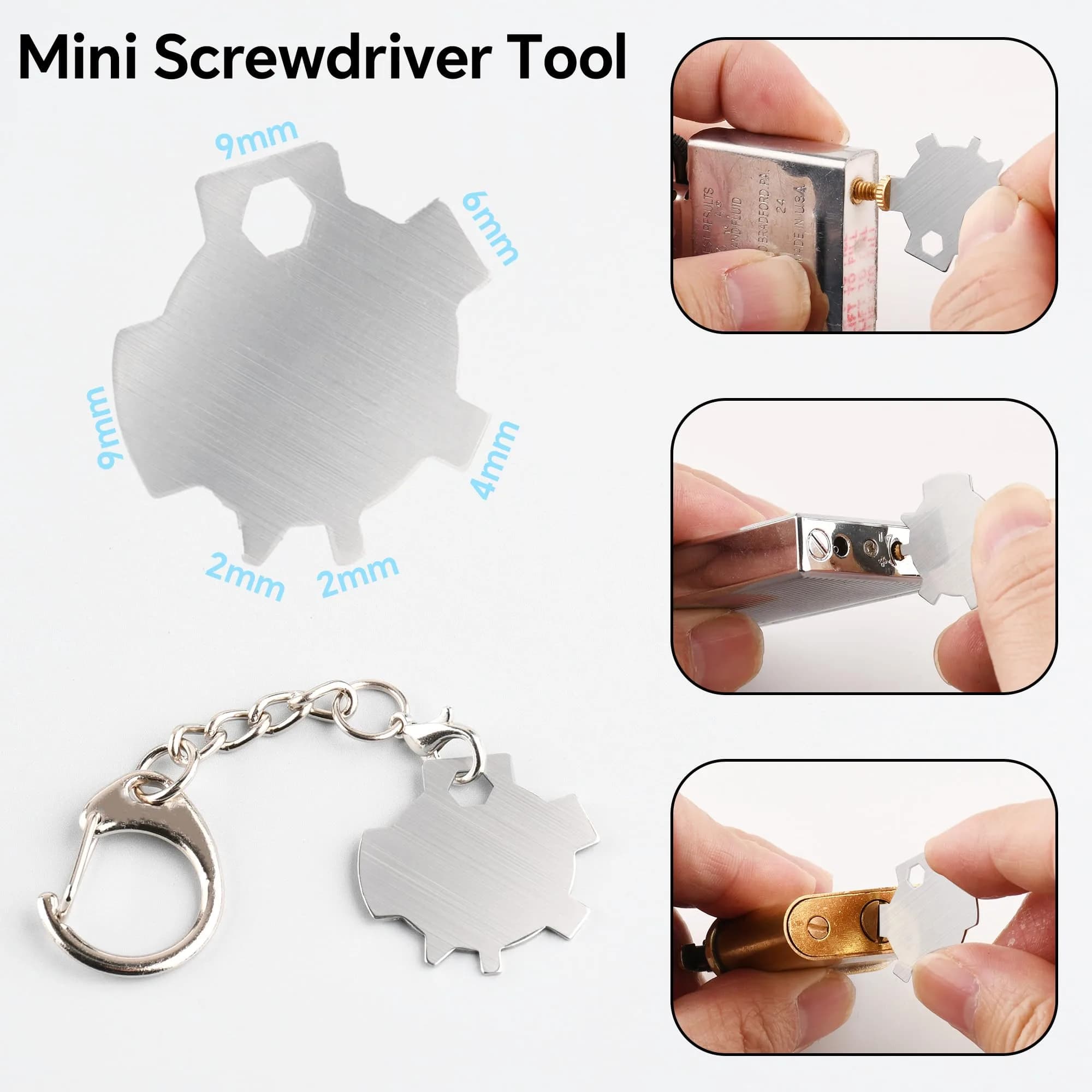 JINMUNIC Lighter Flint and Wick Replacement Set for Fluid Lighters | 43.31 Inch Wick, Metal Gasket, Screwdriver Tool - view 6