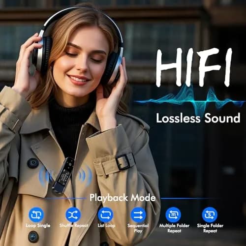 RUIZU 64GB USB MP3 Player with Bluetooth 5.3 & Clip for Sports Running | HiFi Sound, FM Radio, Voice Recorder thumbnail 5