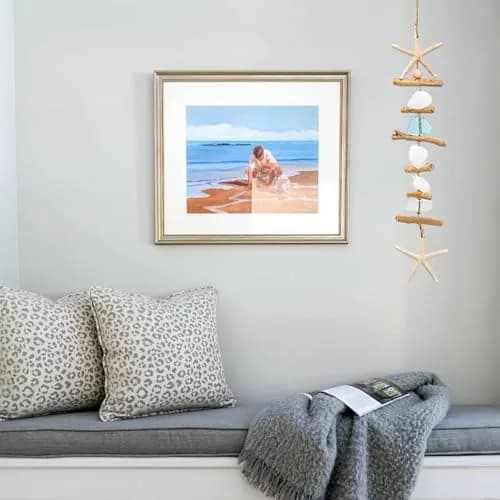 JQAQJU Wooden Driftwood Wall Decor Starfish Seashells Coastal Rustic 2.5cm (1 inch) | Unique Beach Theme for Home thumbnail 7