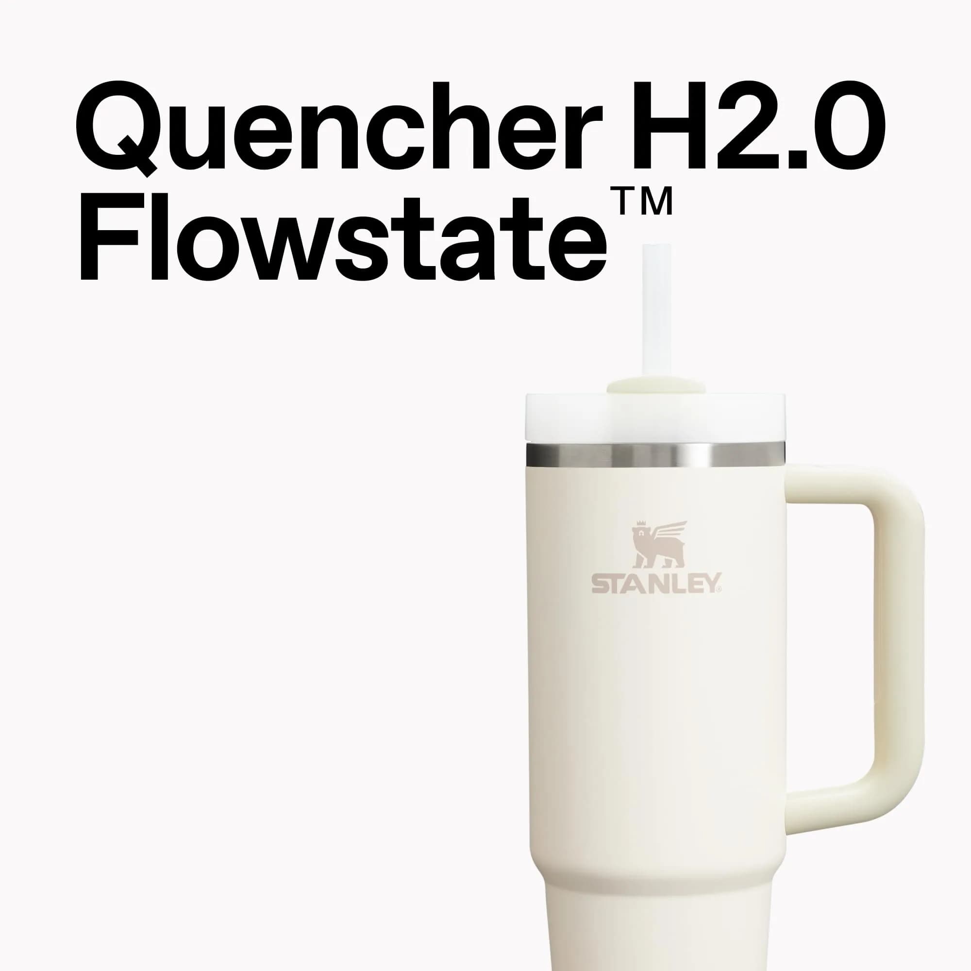 STANLEY Quencher H2.0 FlowState Tumbler, 14 oz (397 ml) Black 2.0 | Insulated Stainless Steel Travel Mug with Handle - view 2