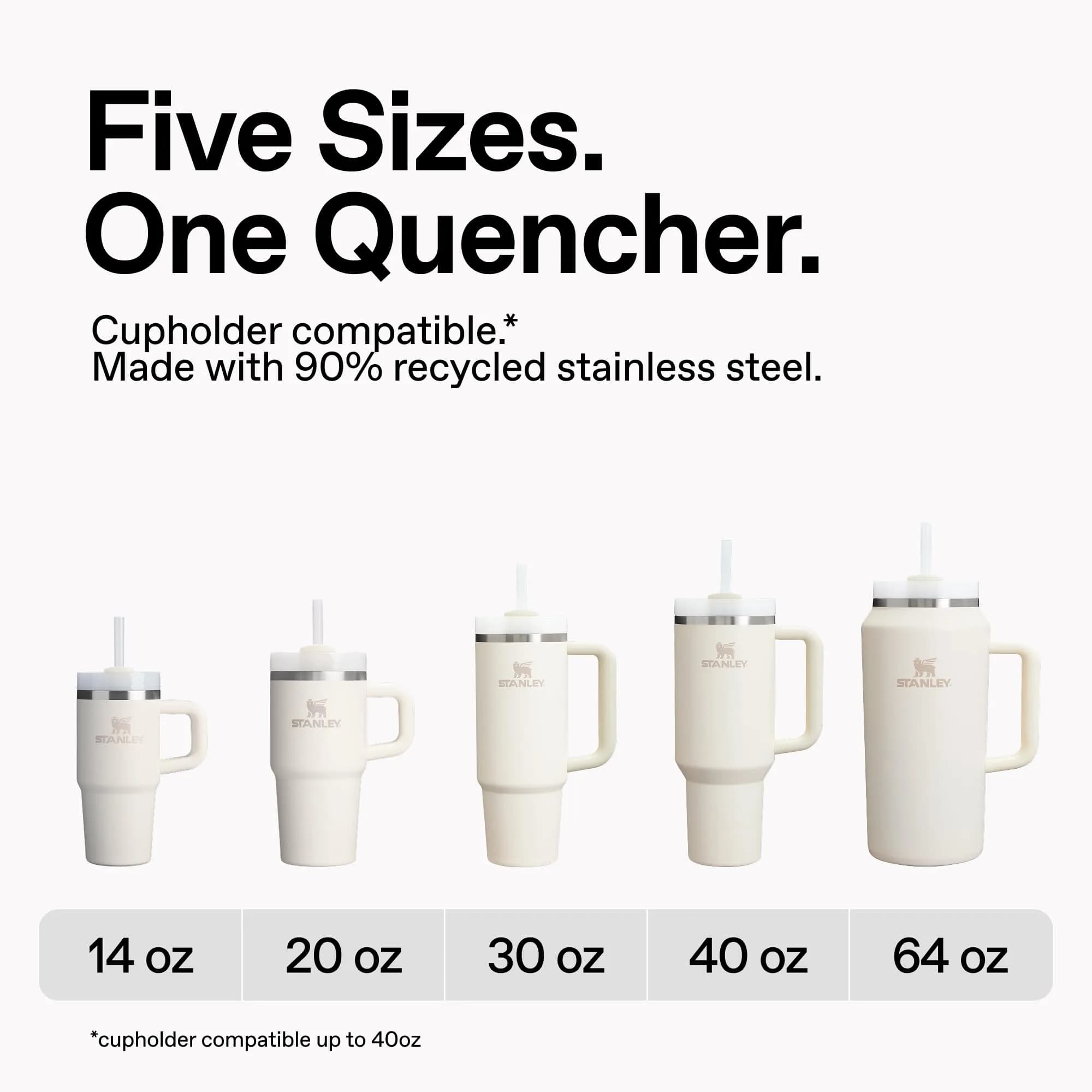 STANLEY Quencher H2.0 FlowState Tumbler, 14 oz (397 ml) Black 2.0 | Insulated Stainless Steel Travel Mug with Handle - view 3