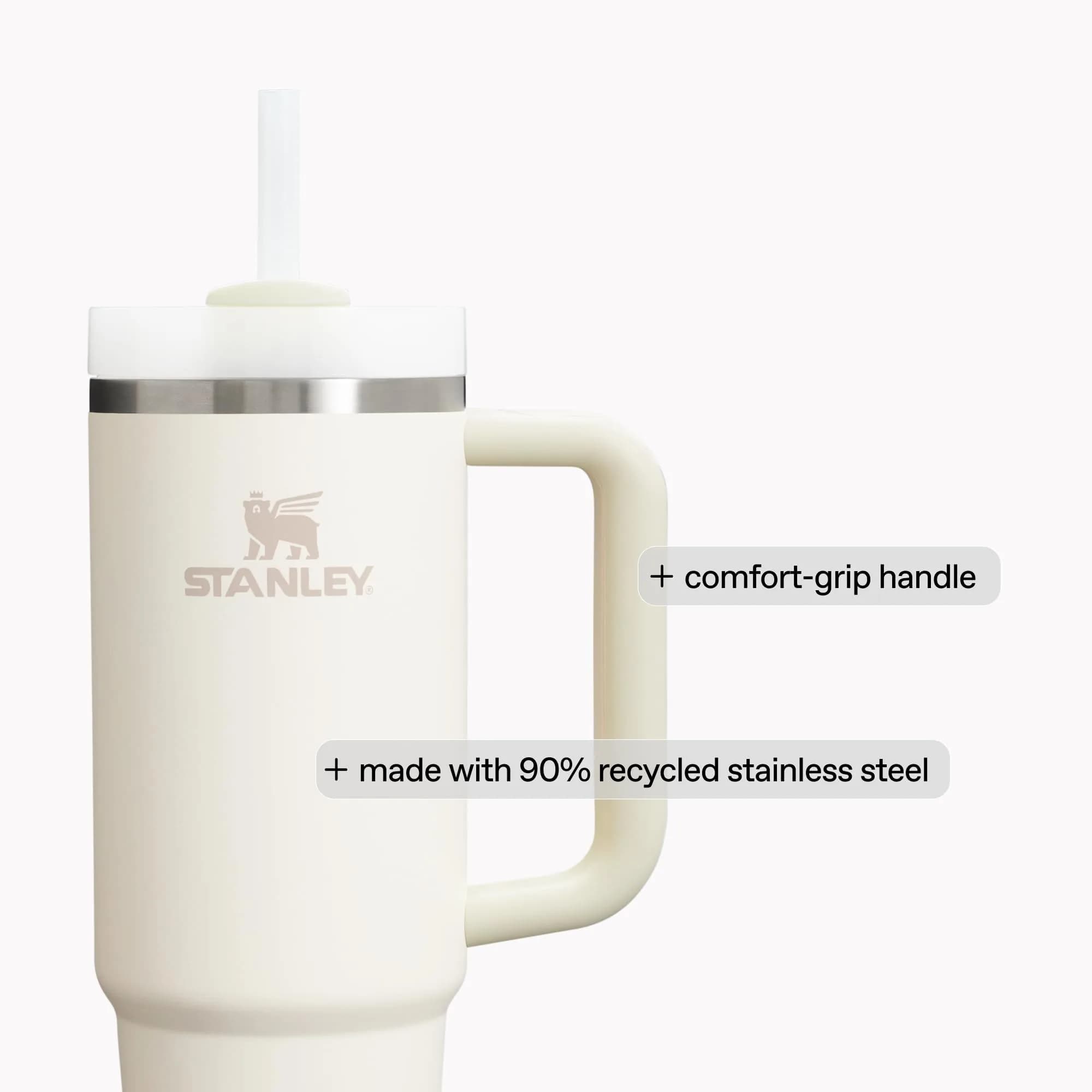 STANLEY Quencher H2.0 FlowState Tumbler, 14 oz (397 ml) Black 2.0 | Insulated Stainless Steel Travel Mug with Handle - view 4