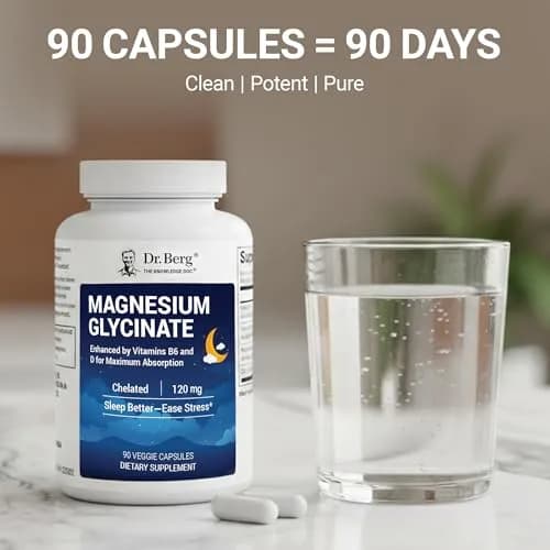 Dr. Berg Magnesium Glycinate 90ct – 4-in-1 Chelated for Muscle, Nerve, Sleep & Stress Support*– w/ D3, B6 & Zinc – 4X Lab-Tested – No Fillers – Formulated in USA, GMP-Certified thumbnail 7