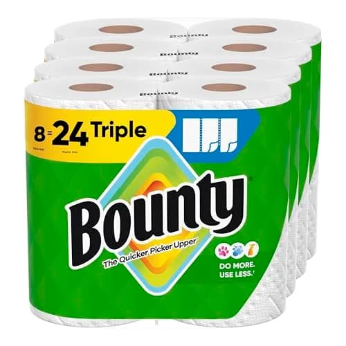 Bounty Select-A-Size White Paper Towels, 8 Triple Rolls (Equivalent to 24 Regular Rolls) - main product image