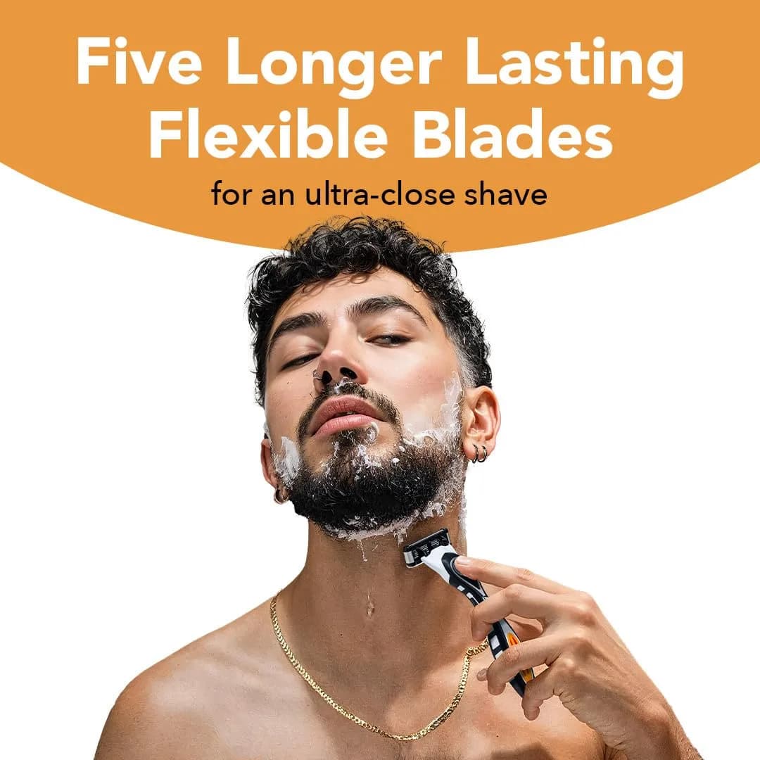 BIC Flex 5 Refillable Men's 5-Blade Razors with 12 Cartridges | Smooth Shave, Aloe & Vitamin E - view 5