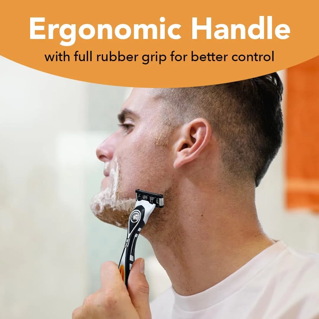 BIC Flex 5 Refillable Men's 5-Blade Razors with 12 Cartridges | Smooth Shave, Aloe & Vitamin E - view 3