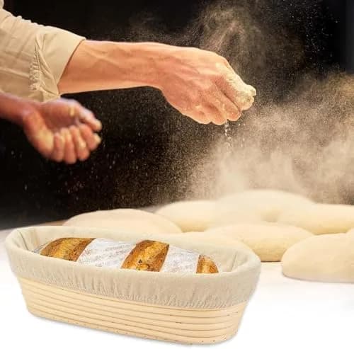 Stormshopping 2-Pack Oval Rattan Bread Proofing Basket 30cm (12 inch) | Handmade for Artisan Sourdough thumbnail 5