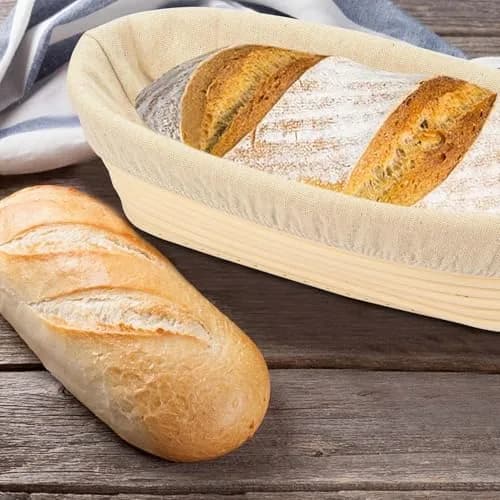 Stormshopping 2-Pack Oval Rattan Bread Proofing Basket 30cm (12 inch) | Handmade for Artisan Sourdough thumbnail 3
