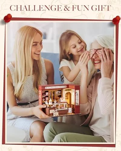 Rolife Miniature Dollhouse Kit 1:18 Scale French Dessert Shop with LED, 242 pcs, Creative Gift for Adults thumbnail 5