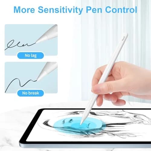 DIGIROOT 8 Pack Upgraded Apple Pencil Tips 0.72mm | Precise Control & Durable (70-120 chars) thumbnail 8