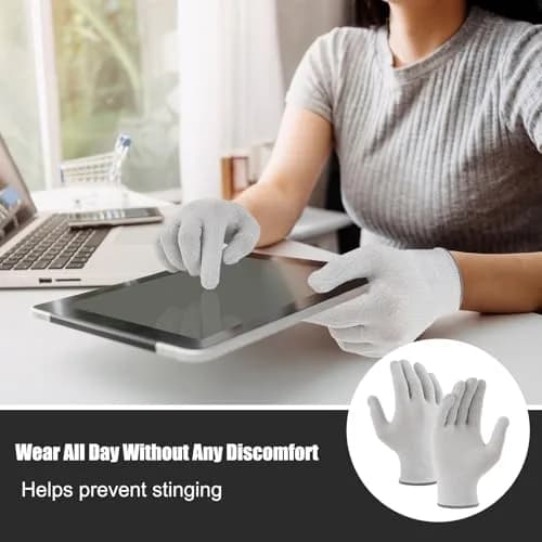 Teenyyou 2 Pairs Anti Static Touch Screen Gloves for Typing Laptop, M | Touch-Friendly, Soft & Comfortable thumbnail 5