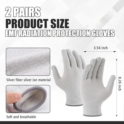 Teenyyou 2 Pairs Anti Static Touch Screen Gloves for Typing Laptop, M | Touch-Friendly, Soft & Comfortable thumbnail 2