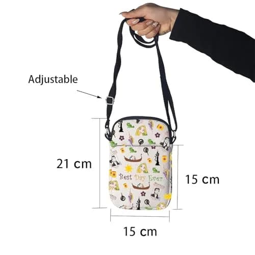 MNIGIU Tangled Movie Fans Gift Crossbody Cosmetic Makeup Bag | Princess Rapunzel Lover thumbnail 2