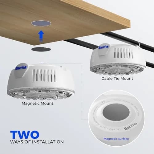 Barrina OG09 Puck Grow Light 18W Full Spectrum 5000K White 2-Pack | Linkable LED Plant Light with Timer thumbnail 5