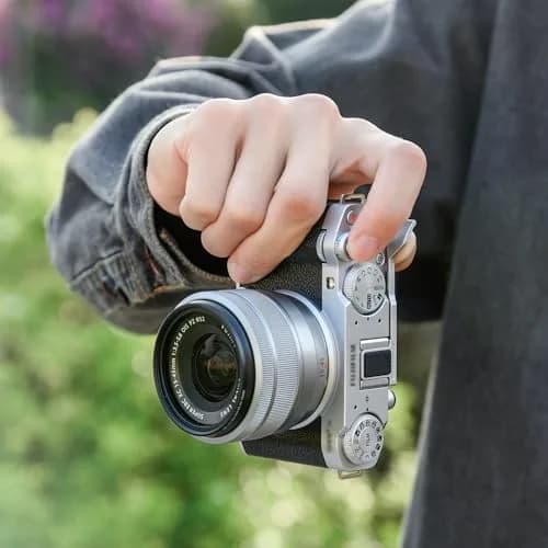 JJC Metal Thumb Grip for Fuji X-M5 XM5 Camera | Silver, Durable Aluminum Alloy, Easy Hot Shoe Fit thumbnail 8