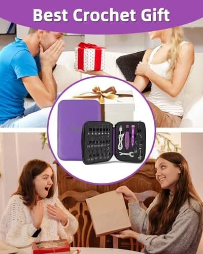 Bybykoi Light Up Crochet Hooks Set with Digital Counter & 24 Interchangeable Hooks | 2.0-14.0 mm (Metric Conversion) thumbnail 8
