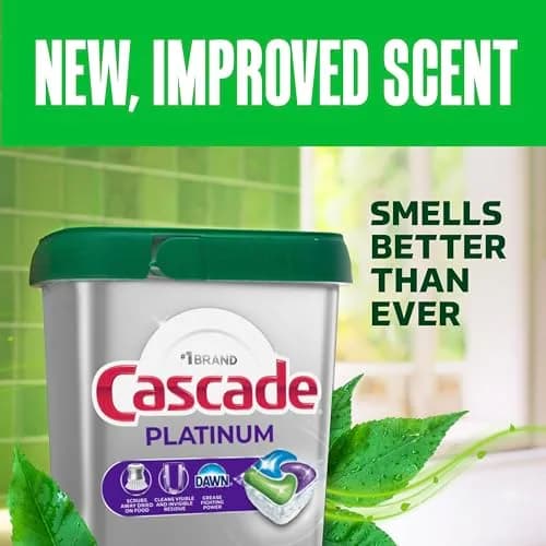 Cascade Platinum Dishwasher Pods, Fresh Scent, 40 Count | Powerful Clean with Dawn Power thumbnail 7