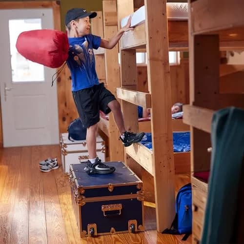 Rhino Small Essential Trunk with Wheels | Heavy-Duty Dorm & Camp Storage (30"x17"x13") thumbnail 7