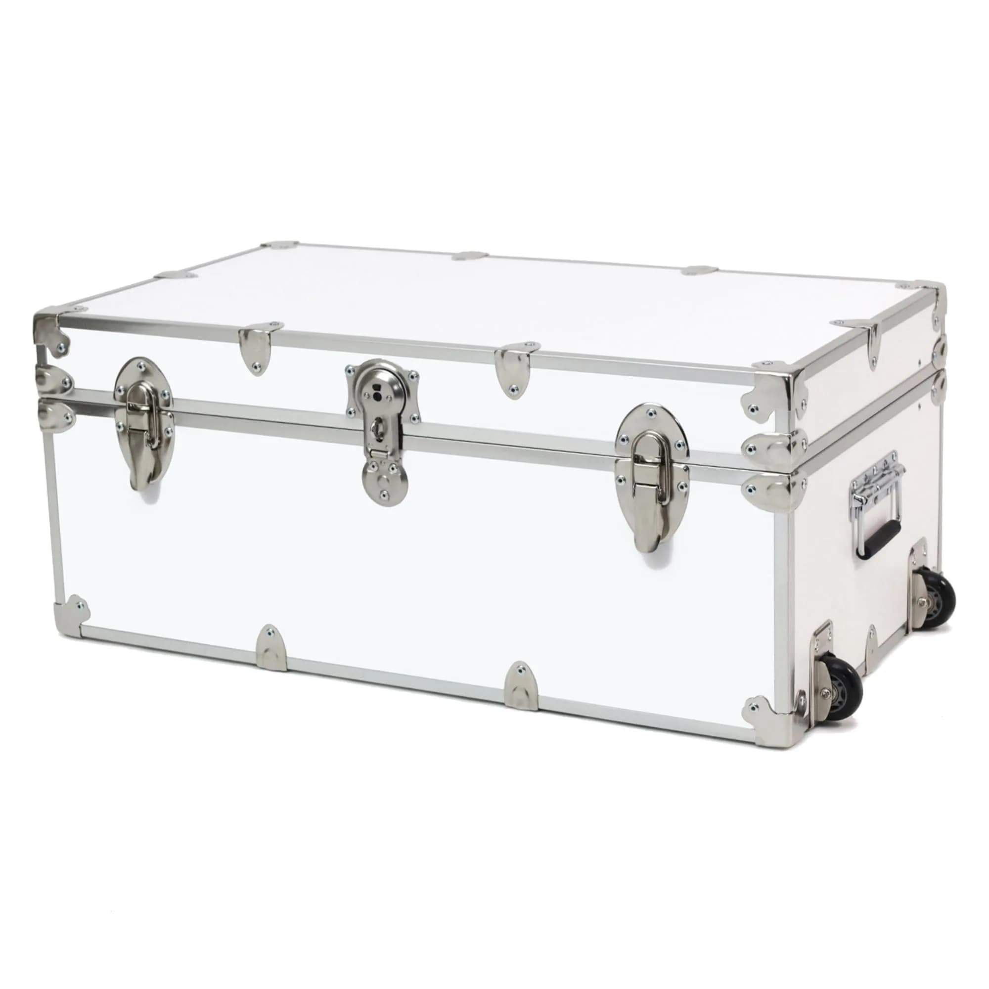 Rhino Small Essential Trunk with Wheels | Dorm & Camp Storage, 30"x17"x13"