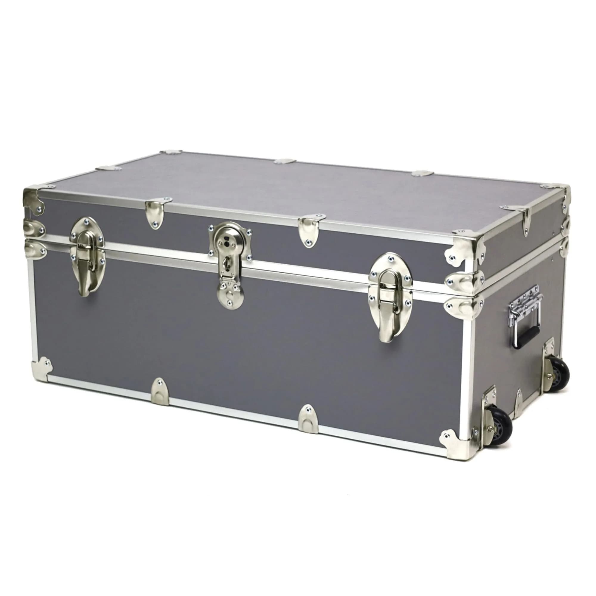 Rhino Trunk & Case Small Essential College Trunk with Wheels | Heavy Duty Dorm Storage 30"L x 17"W x 13"H
