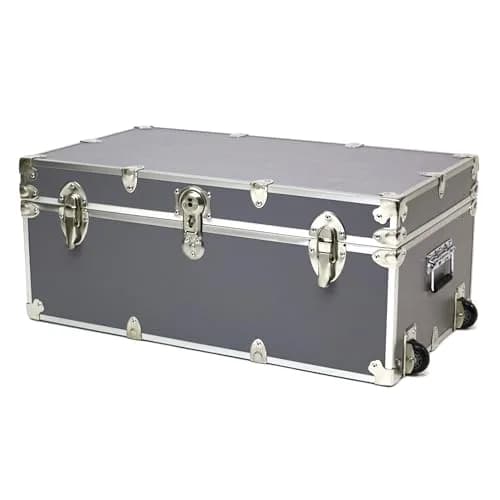 Rhino Trunk & Case Small Essential College Trunk with Wheels | Heavy Duty Dorm Storage 30"L x 17"W x 13"H thumbnail 1