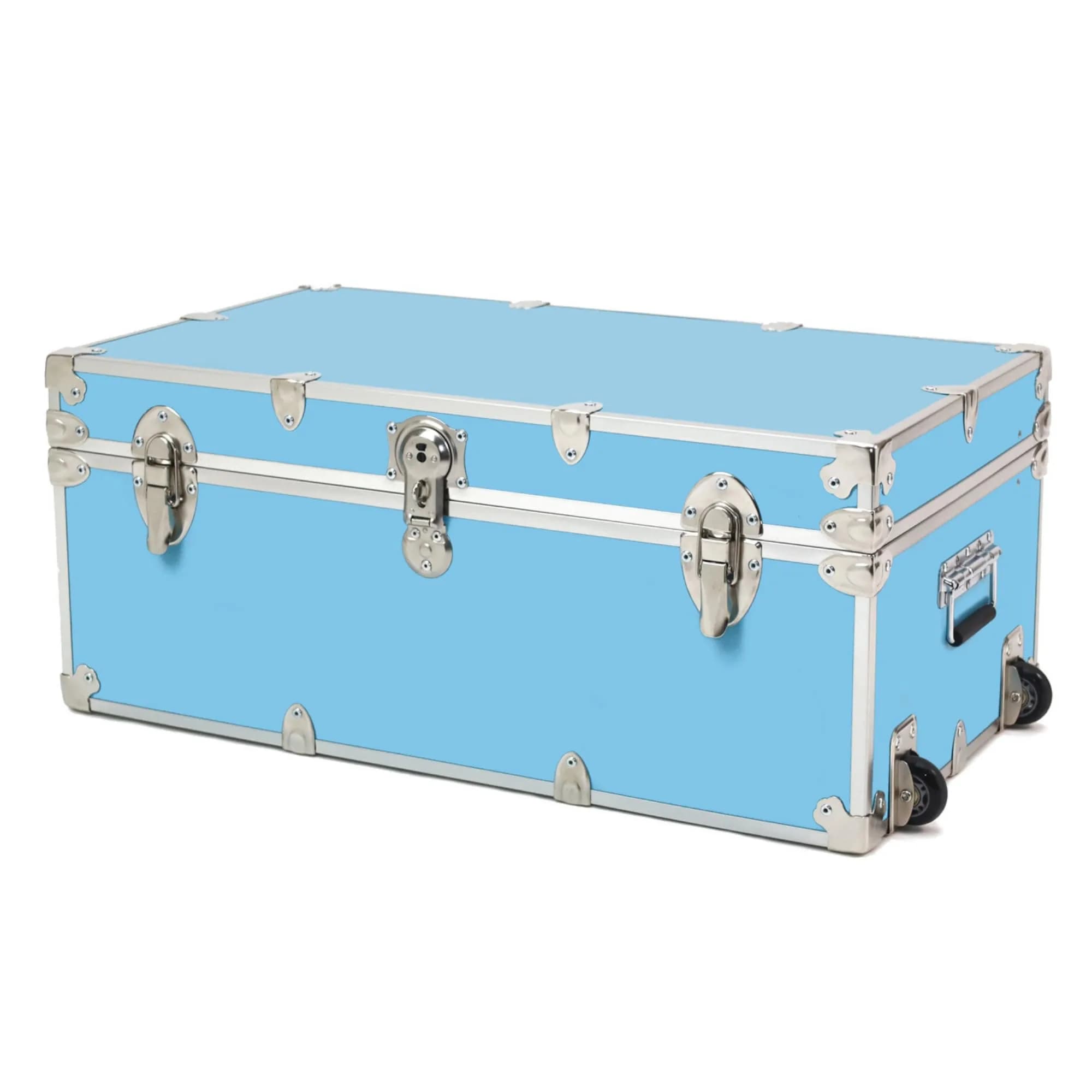 Rhino Trunk & Case Small Essential Trunk with Wheels | Dorm & Camp Storage, 30"x17"x13"