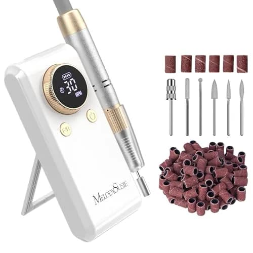 MelodySusie SC330G 30000 RPM Nail Drill with Built-in Stand | Cordless E-file for Beginners thumbnail 1