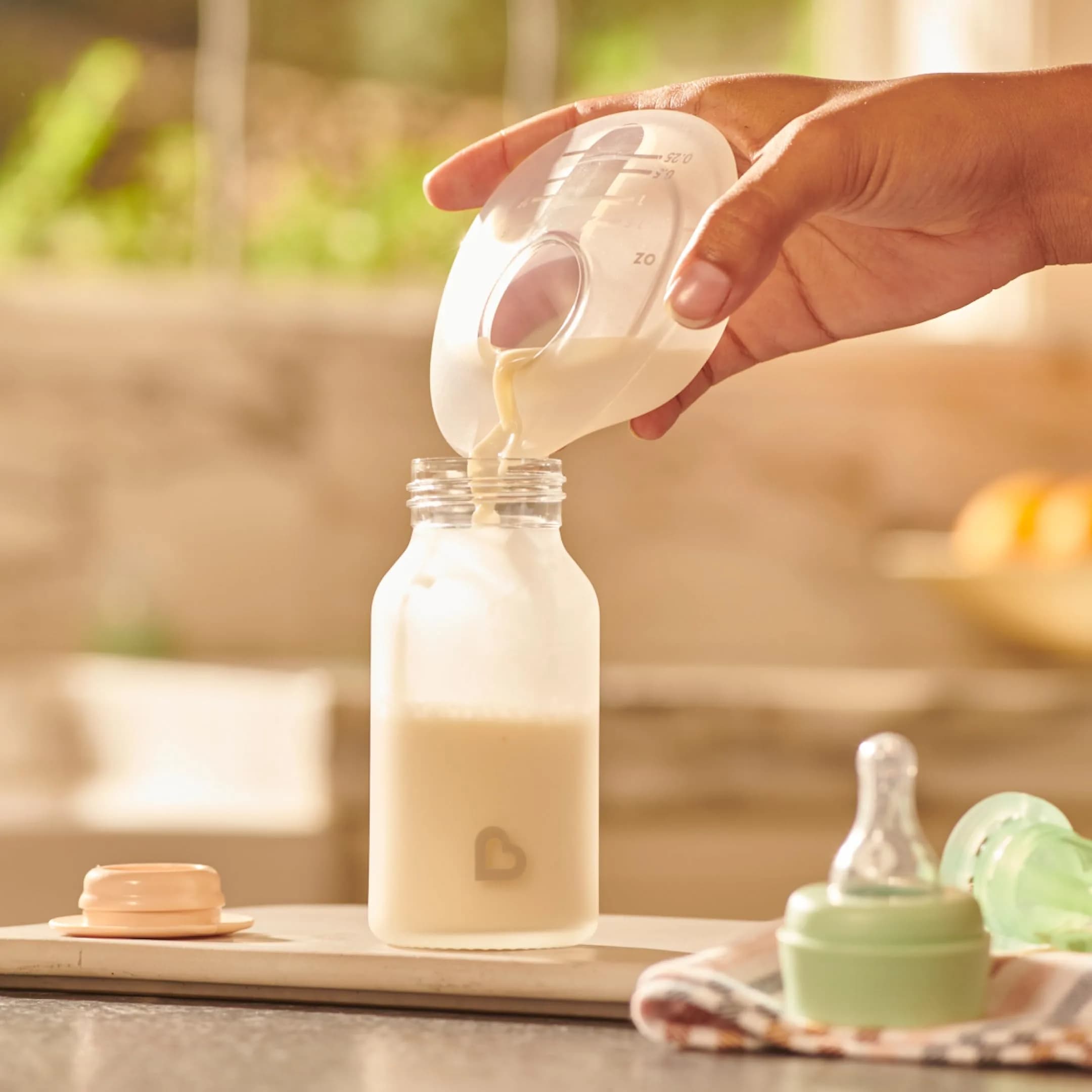 Munchkin Silicone Breast Milk Collector Cups with Storage Plugs, 45ml (1.5 Fl Oz Each) | BPA-Free Food-Grade Silicone - view 5