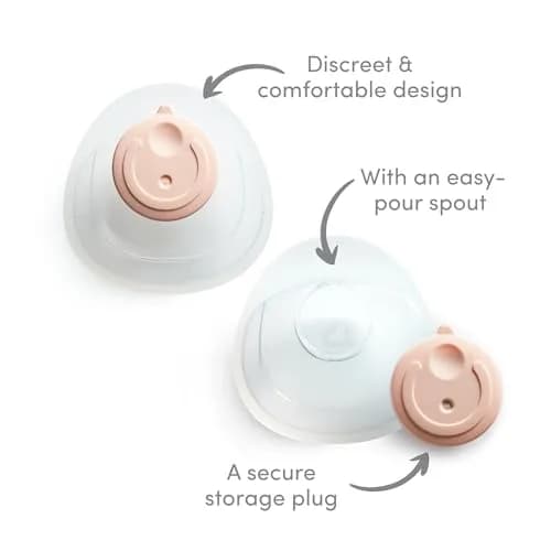Munchkin Silicone Breast Milk Collector Cups with Storage Plugs, 45ml (1.5 Fl Oz Each) | BPA-Free Food-Grade Silicone thumbnail 6