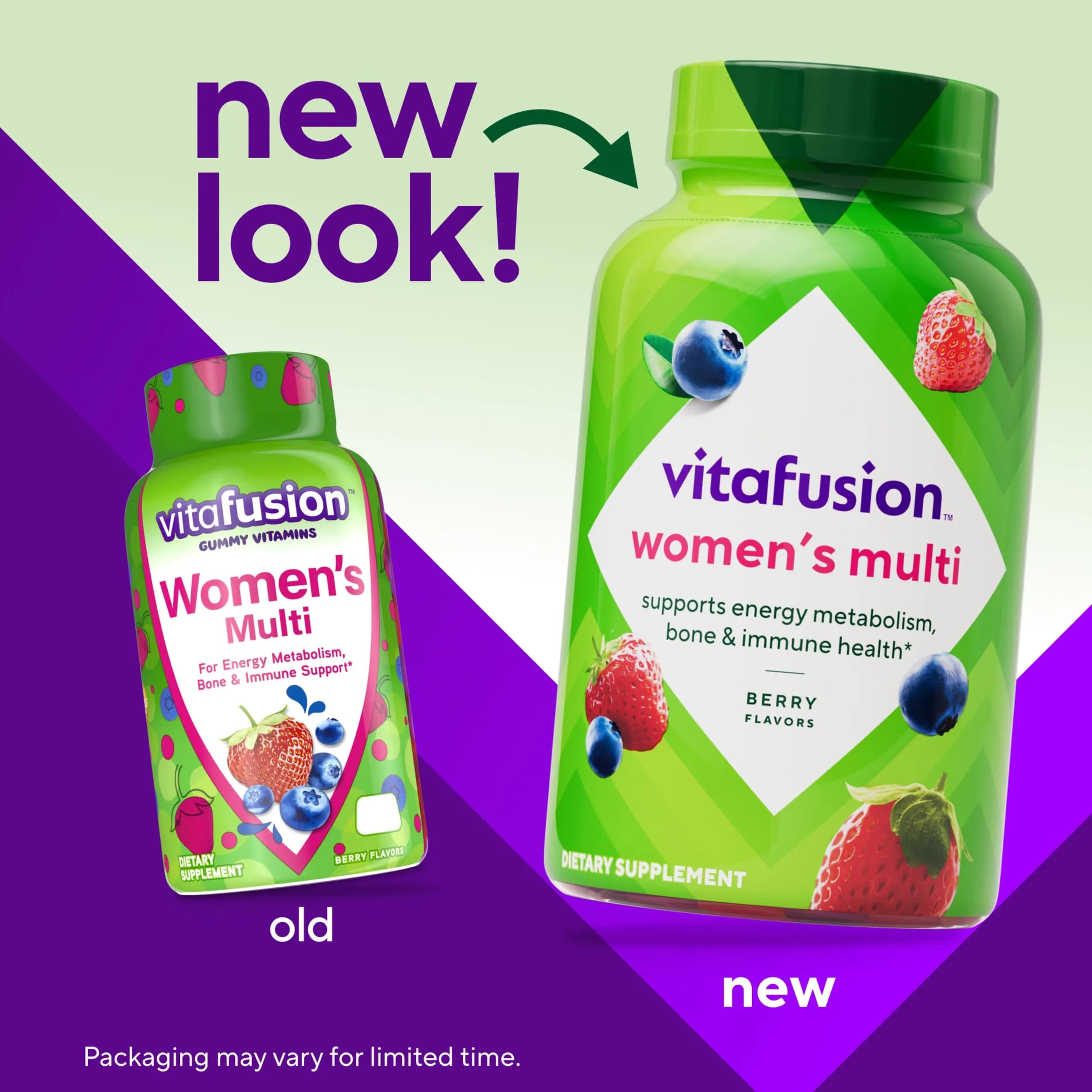 Vitafusion Women's Multivitamin Gummies Berry Flavored | Energy Metabolism, Bone & Immune Support (120 Count) - view 2