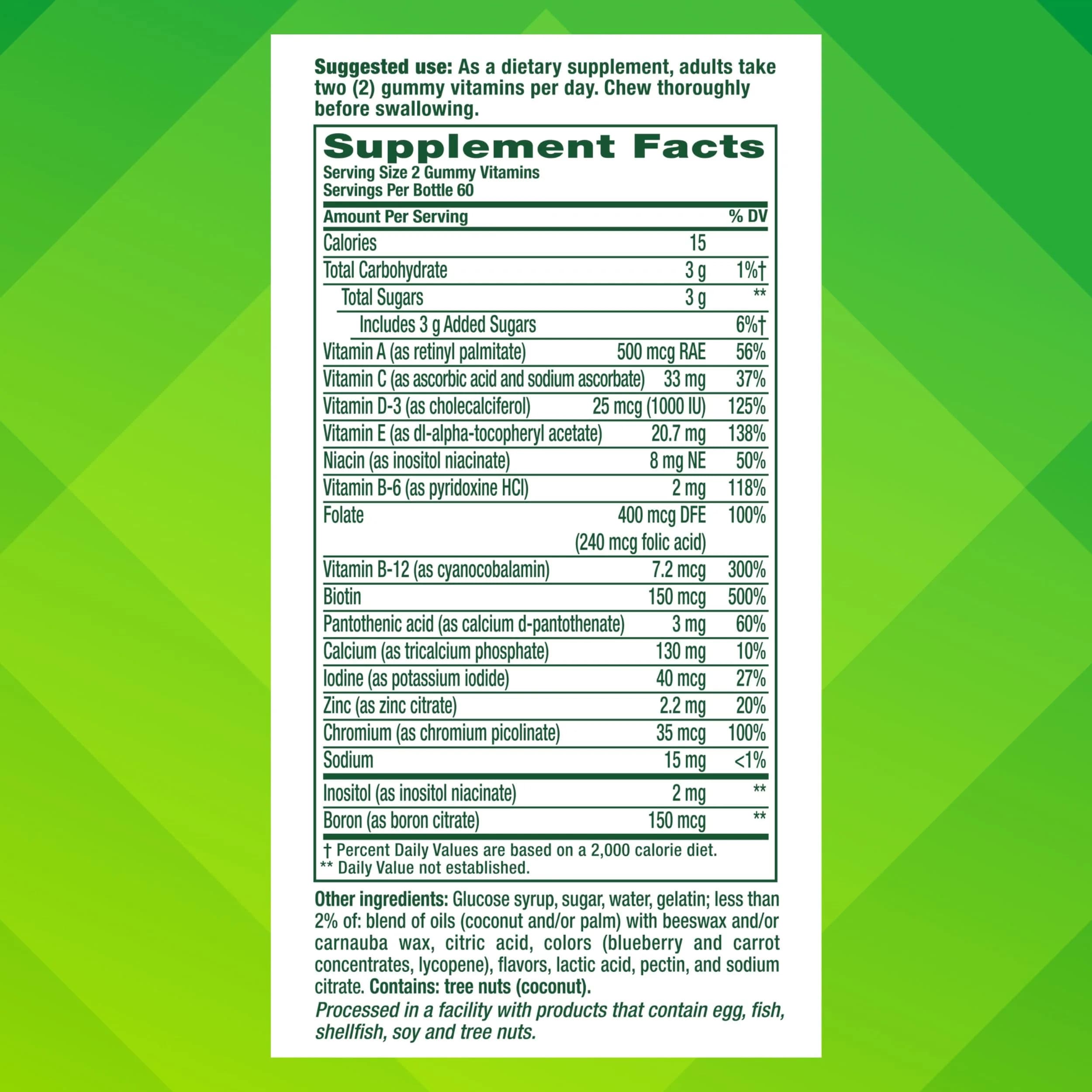 Vitafusion Women's Multivitamin Gummies Berry Flavored | Energy Metabolism, Bone & Immune Support (120 Count) - view 7