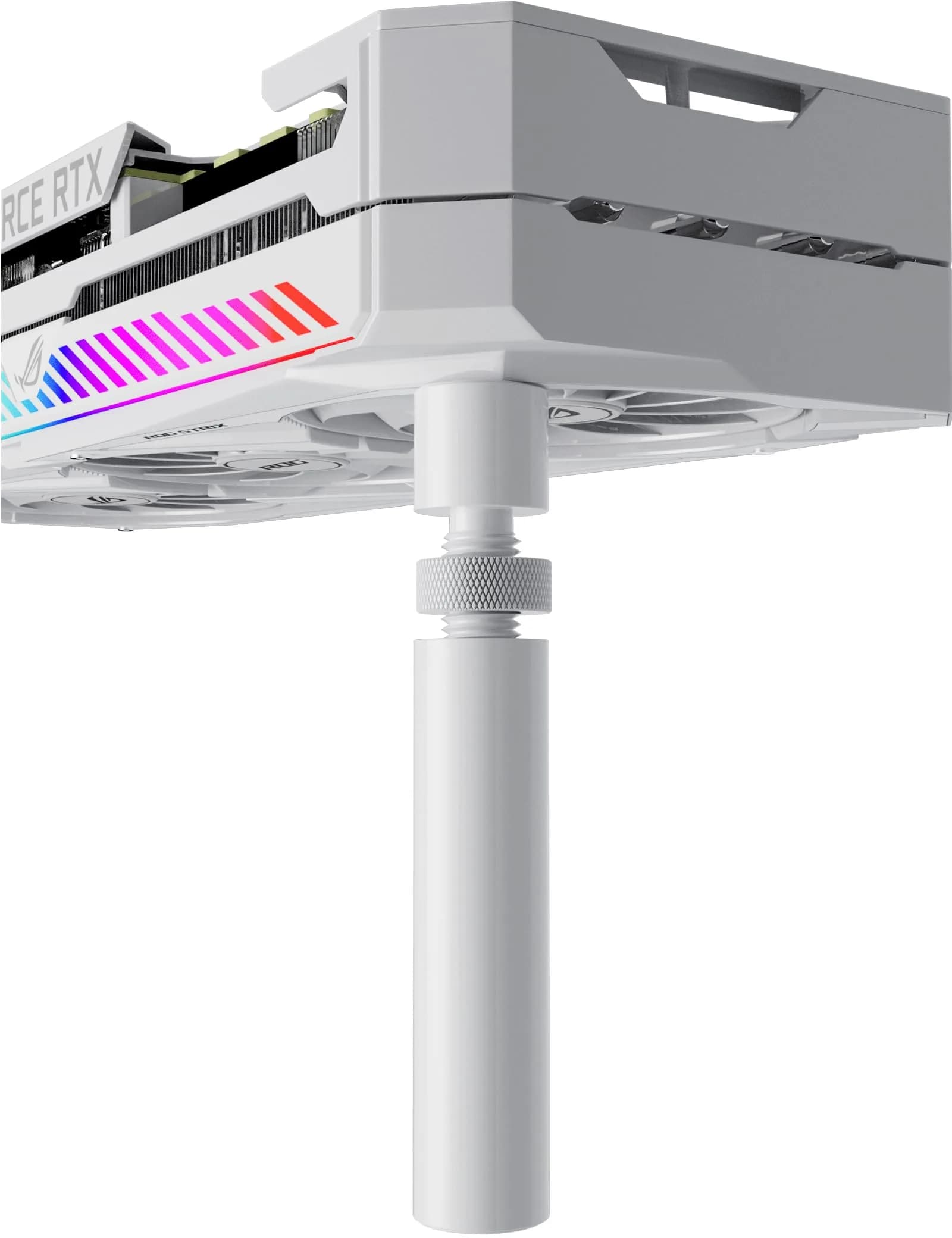 upHere GPU Support Bracket, White, 70-120mm | Aluminum Video Card Sag Holder for NVIDIA AMD
