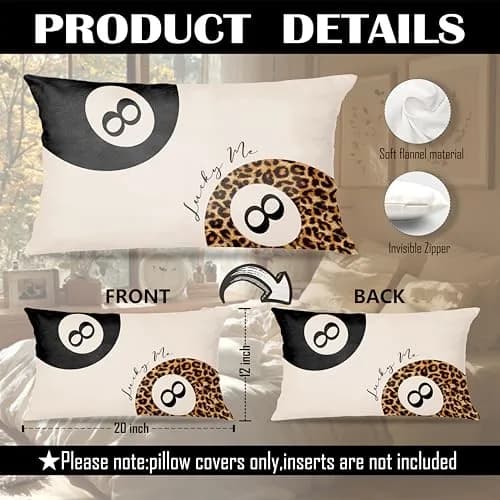FITIE Leopard Cheetah Throw Pillow Covers 12x20 | Trendy Animal Print Decor for Girls Room & Dorm thumbnail 7