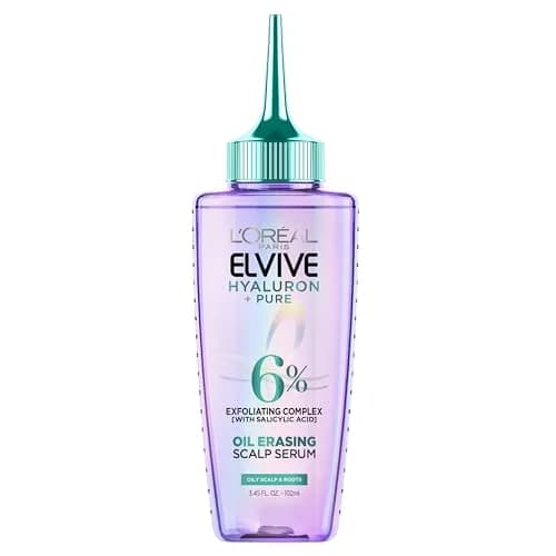 L'Oreal Paris Elvive Hyaluron + Pure Oil Erasing Scalp Serum 3.45 Fl Oz | Hydrates & Purifies for Oily Hair thumbnail 1