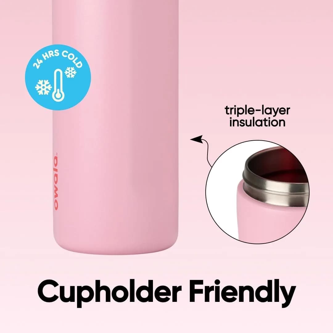 Owala FreeSip Insulated Water Bottle 946ml (32 oz) Angel Food Cake | Keeps Drinks Cold 24 Hours - view 4