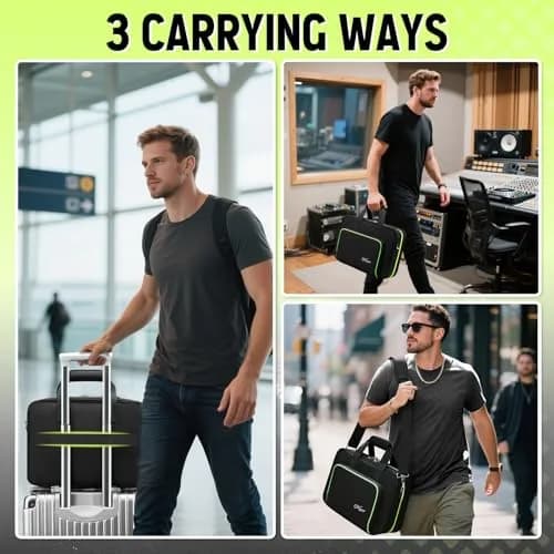 SNIGJAT DJ Controller Case for Hercules Inpulse 200/Numark Party Mix II | Water-Resistant, Multi-Pocket DJ Gig Bag thumbnail 6