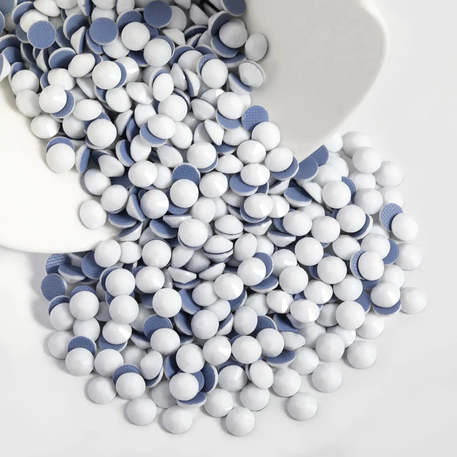 BEADSLAND Hotfix Rhinestones SS8 Chalk White 2880pcs | Glass Craft Embellishments for DIY - view 2